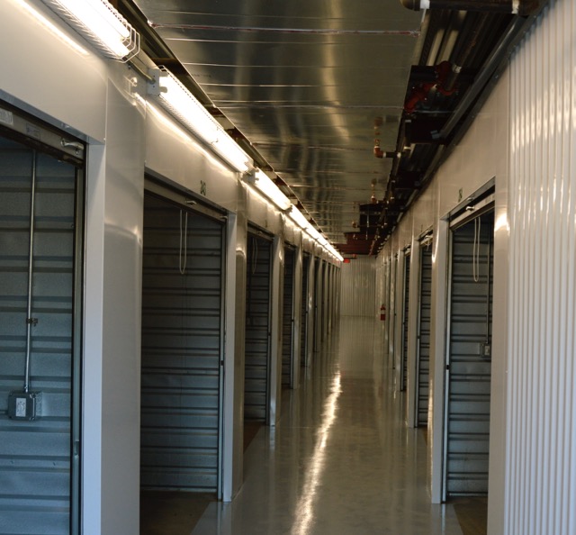 View of indoor storage units at Ample Storage East Club facility.