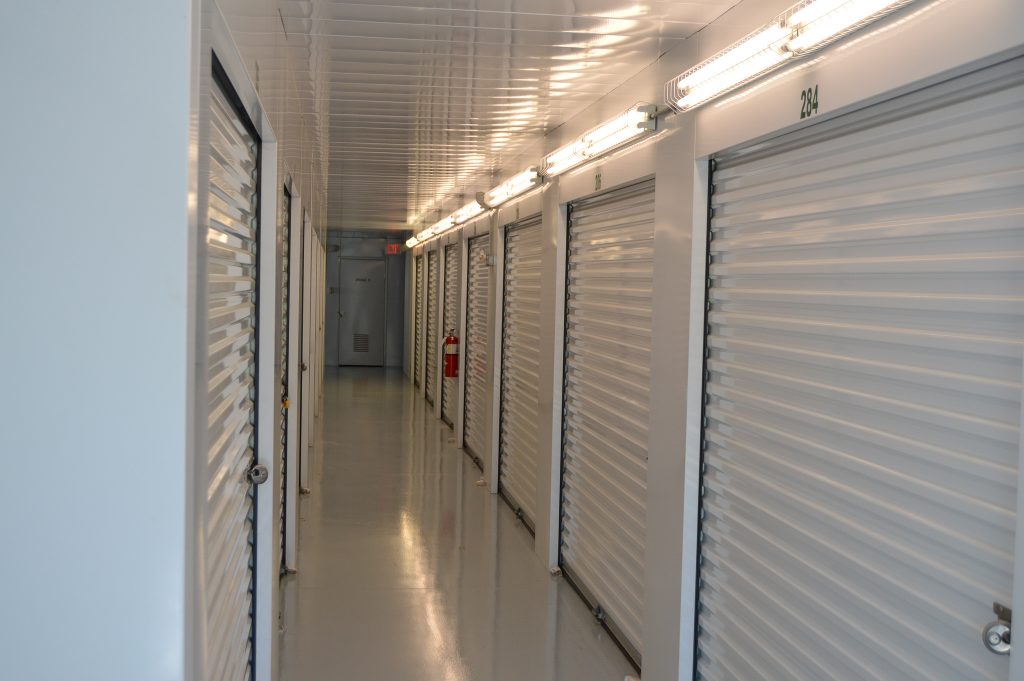 View of indoor storage units of Ample Storage Geer Street facility.