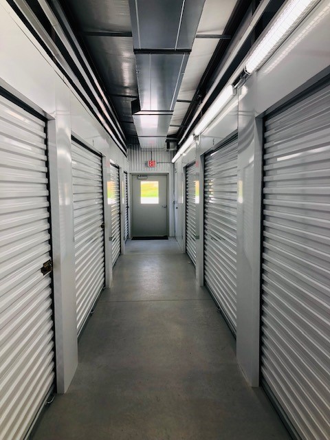 View of indoor storage units at Oakley Business Center facility.