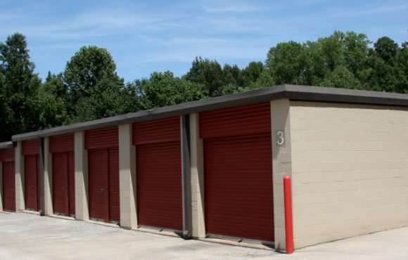 View of outdoor storage units at Ample Storage Wheeler facility.